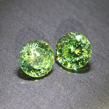 Star cut round peridot loose stone ring face chrysoberyl