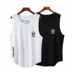 Mùa hè mới bông nam triều in vest không tay T-shirt lỏng thể dục mồ hôi hấp thụ giải trí hàng ngày có thể bên vai áo giáp 