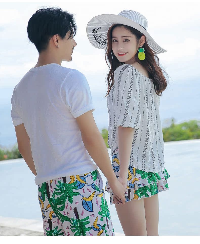 Bộ đồ bơi nữ ba mảnh bikini chia váy nhỏ hương thơm bảo thủ che bụng cỡ ngực tụ tập áo tắm mùa xuân nóng - Bộ đồ bơi hai mảnh 	áo tắm 2 mảnh yếm	