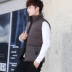 Áo vest nam vest vest nam giản dị 2018 mùa đông ấm áp cotton phù hợp với thanh niên Hàn Quốc vest nam