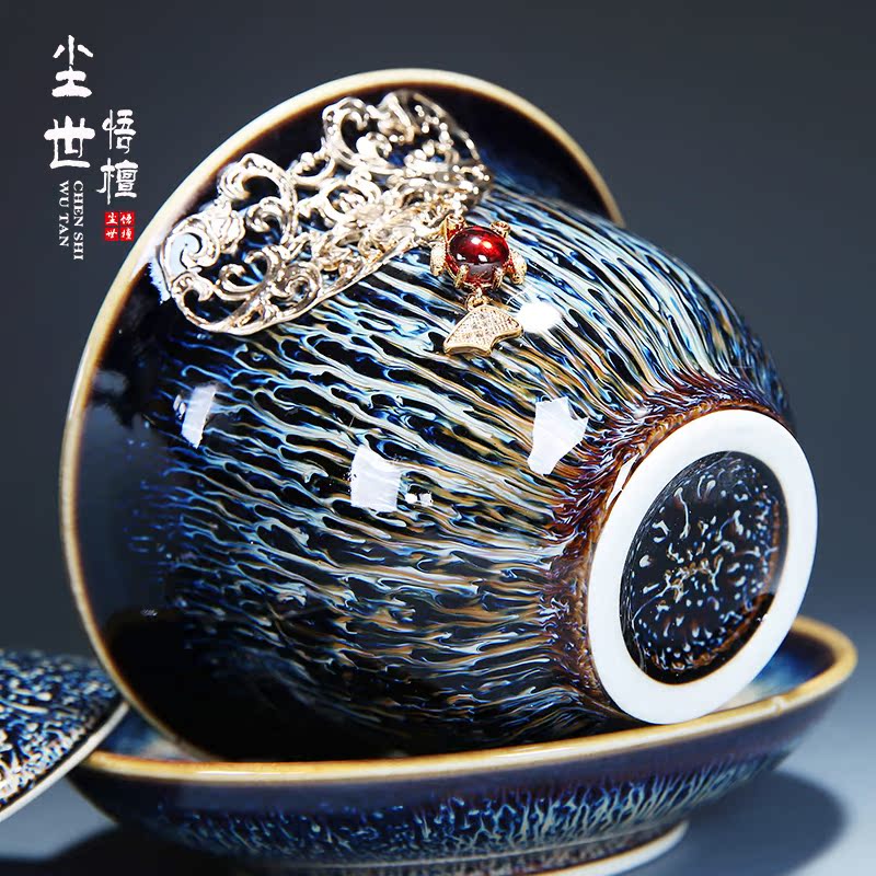 Variable size only three tureen tea bowl cups domestic large red glaze ceramic kung fu tea tea