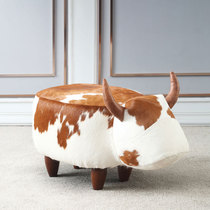 Designer leather calf personality creative animal cloakroom shoe changing stool home footrest living room wearing shoes small stool