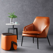 Single leisure cafe sofa chair balcony lazy designer living room recliner hotel leather meeting chair