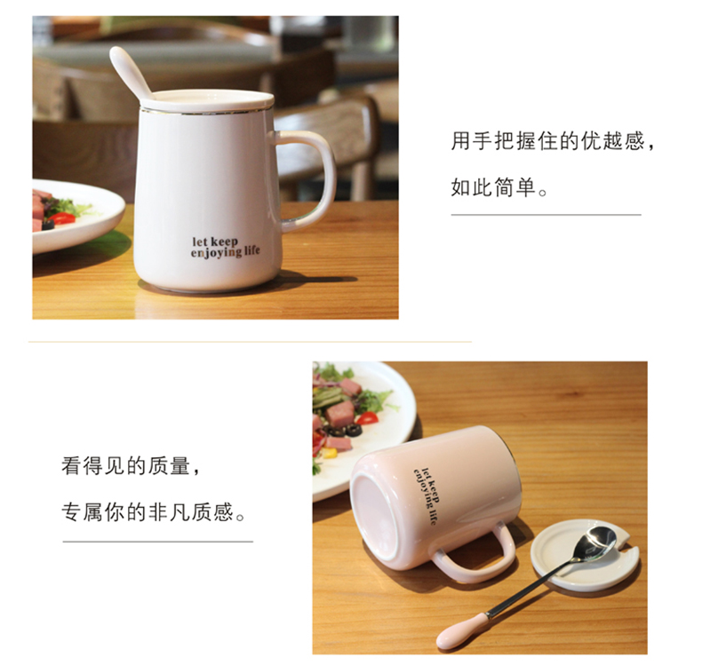 Creative move couples children lovely glass ceramic cup mark cup with cover girl heart of milk a cup of coffee cup