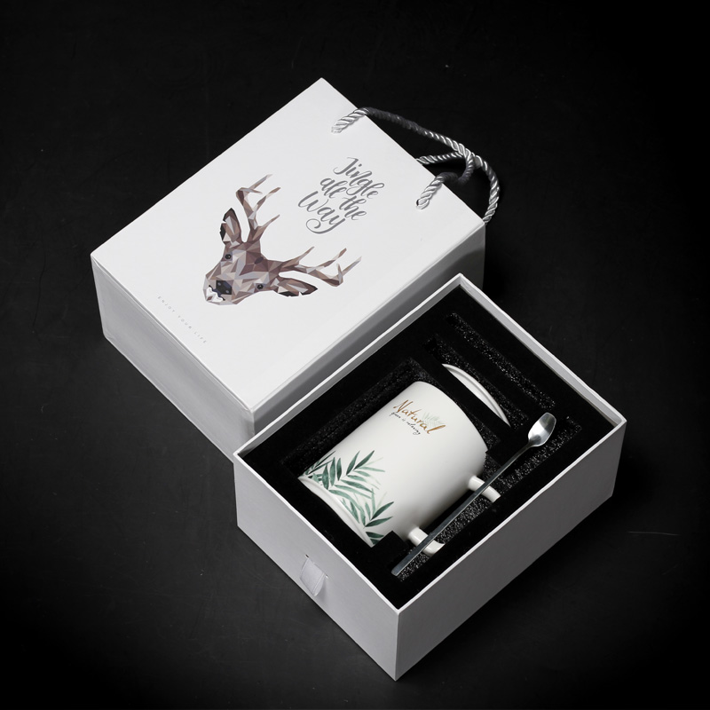 With hand gift ins couples mark cup of office coffee cup northern wind ceramic cups With cover teaspoons of gift boxes