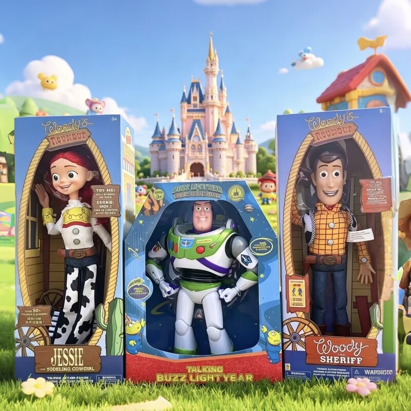 Toy Story 5 Buzz Lightyear Toy Woody Jessie Talking, Glowing, Walking Buzz Spring Dog Doll