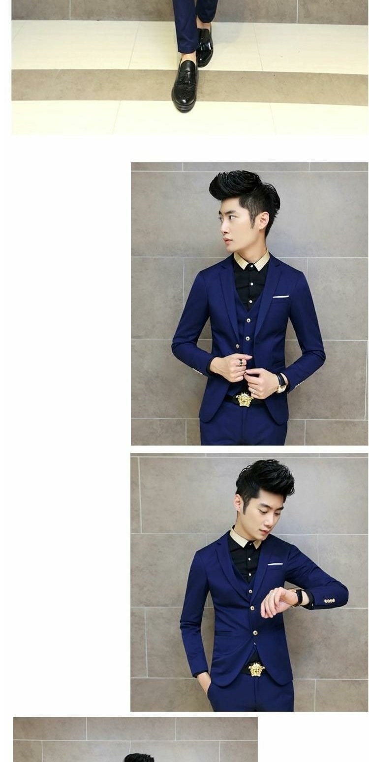 Bộ đồ vest nam phù hợp với bộ đồ nhỏ phù hợp với xu hướng Hàn Quốc dành cho giới trẻ vest nam