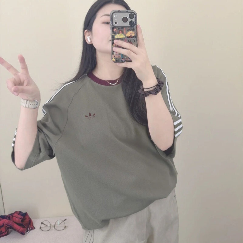 Big Brand Discounts丨Limited Time Offer丨Jennie's Same Style Casual Round Neck T-Shirt Versatile Sports Short-Sleeve Top for Women