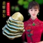 Myanmar ngọc gốc đá ngọc bích len tự nhiên đen Usha Moxisha cũ hố đá mặt dây chuyền vật liệu vòng đeo tay duy nhất - Vòng đeo tay Cuff vòng tay đá
