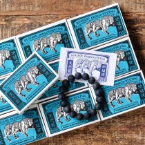 Natural Blue Hell Built Buaisou Wood Beads Braacelet Bracelet