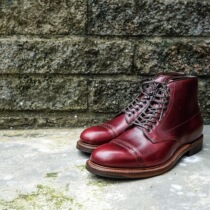 Japanese bootmaking process Brother Bridge Burgundy Red Horween CXL Hijab paratrooper boots