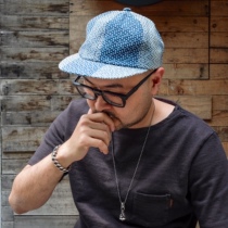 Japanese Seiko KUON Centennial Far Island Blue Dye Stabbed Classic Baseball Cap