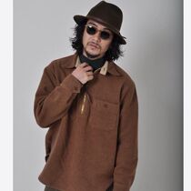 Spot Japanese GYPSYSONS wool touch rustic and comfortable heavy cotton pullover long-sleeved shirt