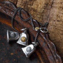 Japanese handmade craftsman brand (FATE CO)18K chrysanthemum windmill eagle pendant Guardian bell