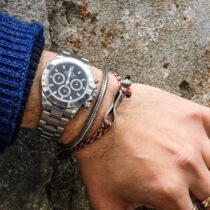 Owner recommends Japanese North works D-202 craftsman handmade 25 Cents Silver Coin woven bracelet wax rope