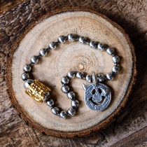 American Palace grade Bill Wall Leather artist with gold-plated Celtic cross 5 5mm bracelet