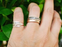 Japanese craftsmen hand made LUCKY JOHN Sterling Silver Arrow knockout printing ring