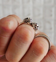 Nissan Spot 7th-head Art Jewelry sterling silver double-headed pentagram for cranial ring