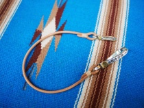 Japanese craftsman craft Lucky John Y061 sterling silver hook leather rope financial cloth hanging chain