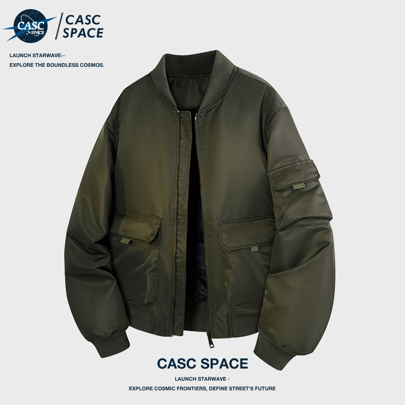 Casc Pilot Jacket down Jacket Men's Winter Lightweight American Workwear Jacket Men's Short Baseball Jacket