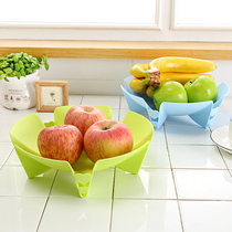  Modern living room fashion fruit plate Creative salad fruit plate Candy plate Plastic snack plate Dry fruit plate Drain plate