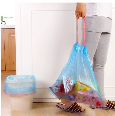 Household drawstring automatic closing point broken garbage bag Hotel environmental protection thickened kitchen garbage bag portable