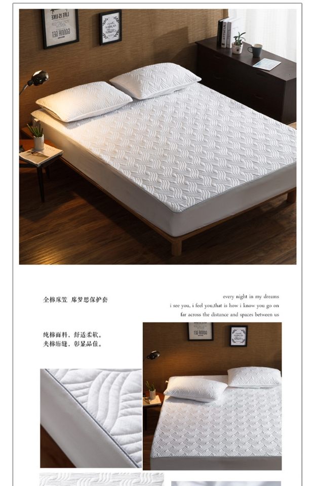 Giường bộ giường đơn dày Simmons bảo vệ trượt mỏng trải giường mỏng đặt nệm nệm nệm 1,8m bao gồm tất cả - Trang bị Covers ga trải giường chun đẹp	