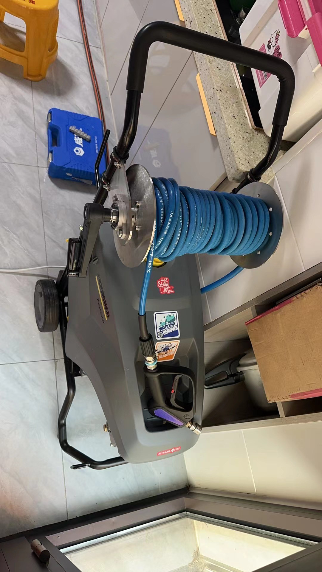 Автомобиль мыть шланг катушки 德国卡赫hd6-15-4 m洗车机不锈钢卷管器水鼓洗车设备汽美车库改造 Hd6/15/4