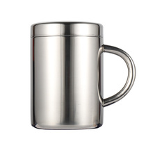 304 stainless steel drinking cup with lid with handle kindergarten childrens treasure drop Cup household milk tea cup