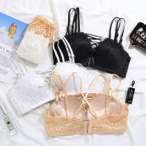 Lingerie suit womens thin back bra gathers without steel ring girl small chest cute sexy collection anti-sagging