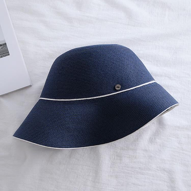 Japanese-style simple fisherman's hat, women's summer basin hat, foldable, elegant and casual, beach travel hat, sunshade hat, trendy detail image 18