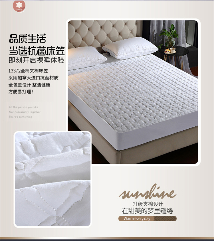 Cotton kháng khuẩn chống mạt phủ Simmons bảo vệ giường bông trải giường đơn có mền dày Ga chun Everon