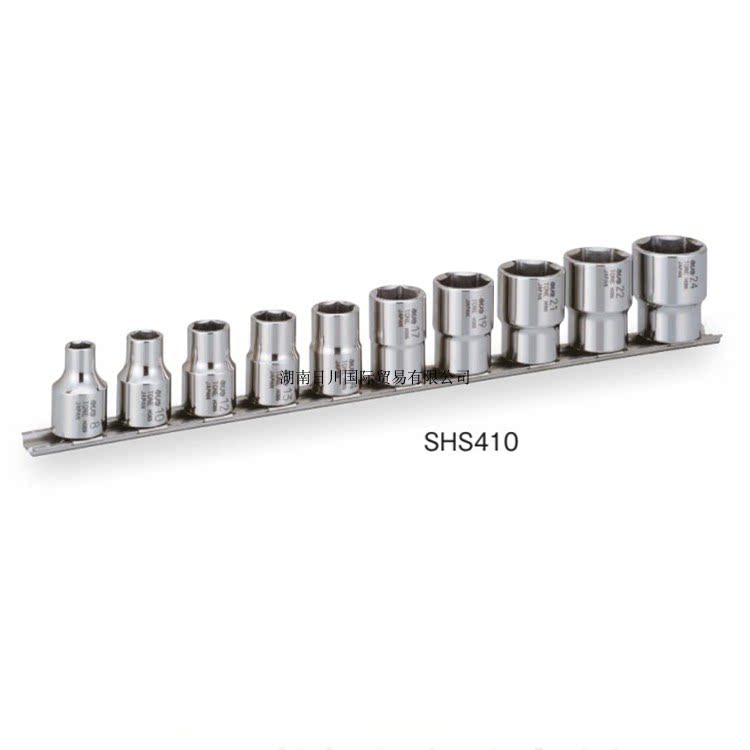 Japan TONE Ayota SHS410 Mechanical 6-angle Sleeve Metagenic 1 2 Manual Tools Stainless Steel 10 pieces