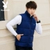 Mùa thu đông Playboy xuống cotton vest nam phiên bản Hàn Quốc của vest ấm áp vest dày áo khoác bánh mì áo khoác áo ba lỗ tanktop nam Áo vest cotton