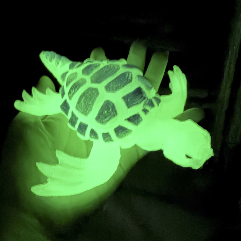 Glow-In-The-Dark Turtle Simulation Animal Doll Soft Rubber Turtle Luminous Toy Children's Gift Cognitive Model