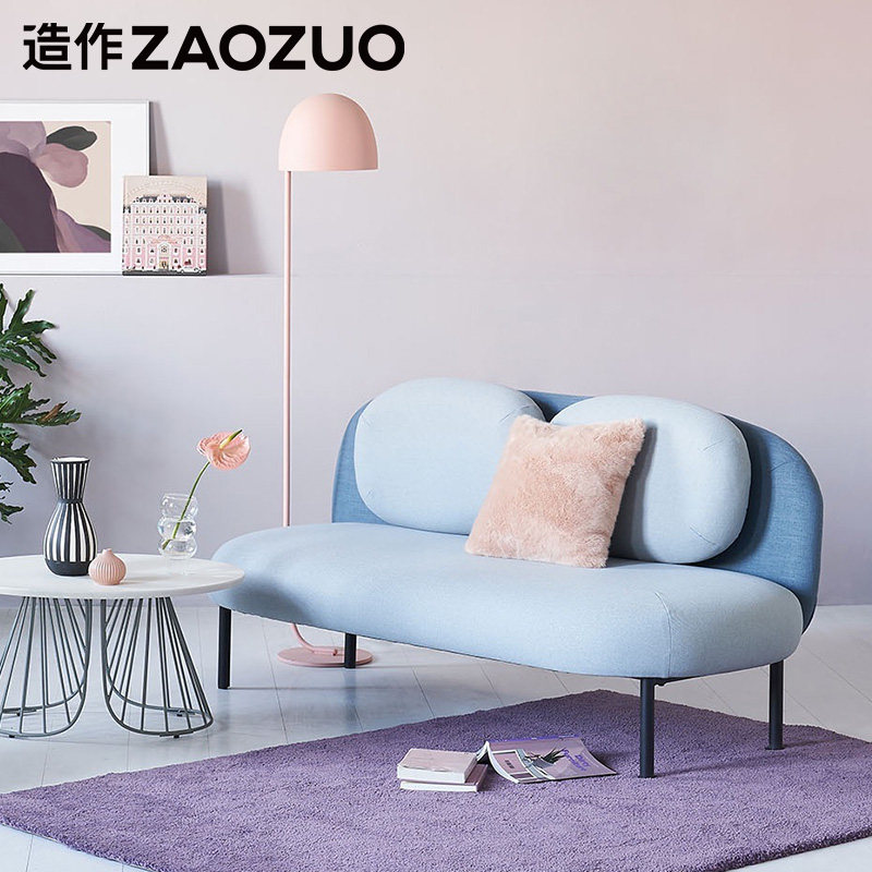 ZAOZUO Fudge Sofa ZAOZUO Creative Designer Nordic Living Room Net Red Fabric Sofa Double Modern Light Luxury - Taobao