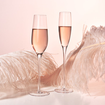 Crystal Champagne Cup Pair Creativity Wedding Sparkling Wine Glass High Foot Cup 6 Red Wine Glass Suit 2 Gift Boxes