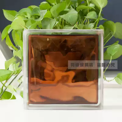 Inner color Brown Brown Brown glass brick hollow brick partition brick bedroom color transparent crystal square porch hygiene