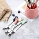 Baby Fruit Fork Stainless Steel Children's Safety Creative Cute Cartoon Animal Household Fruit Picking Set