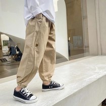 Boomer Boy Pants Spring Autumn Season New CUHK Kid Kids Casual Pants Autumn Clothing Foreign Air Boy Overalls Long Pants