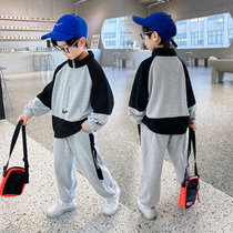 Boys autumn clothes suit 2022 new handsome Han edition CUHK boy boy casual sports Spring fall child clothing wave cool