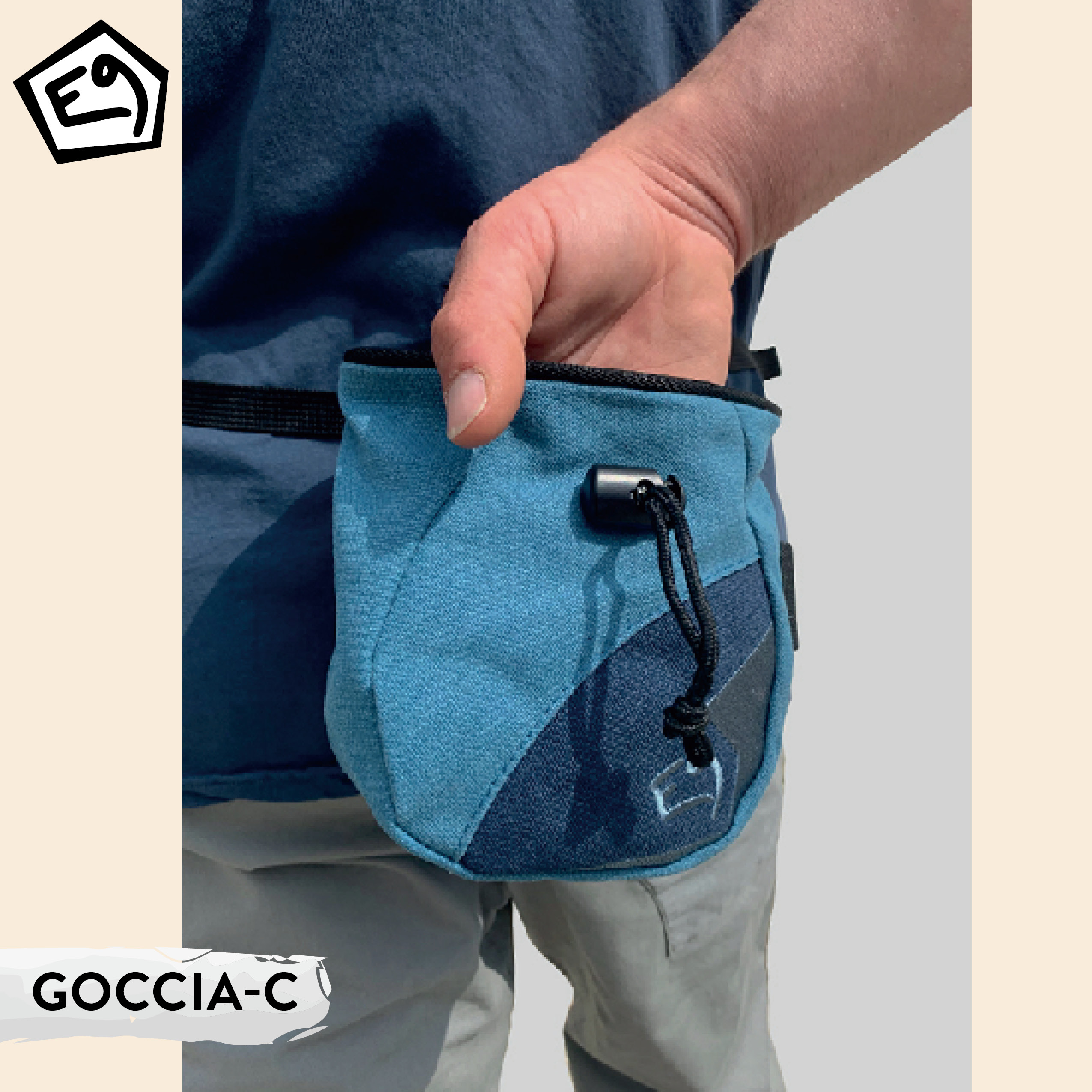 E9 climbing Goccia-C sports magnesium powder bag small appearance easy to store environmental protection pure cotton embroidery label SS21