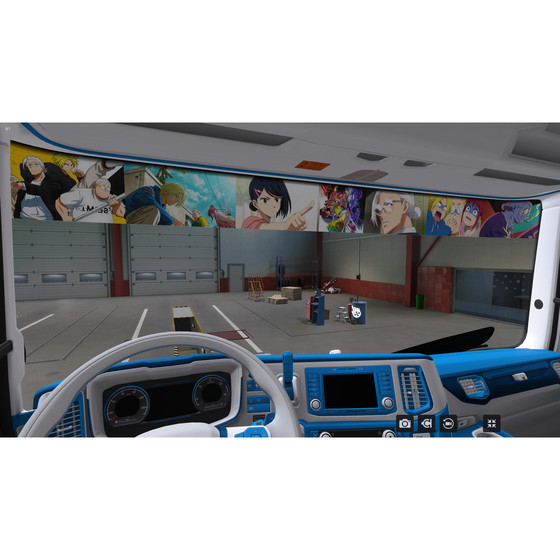 Euro Truck Simulator 2 Anime Window Sticker Mod Truck Interior Mod Windshield Sticker European Truck Simulation