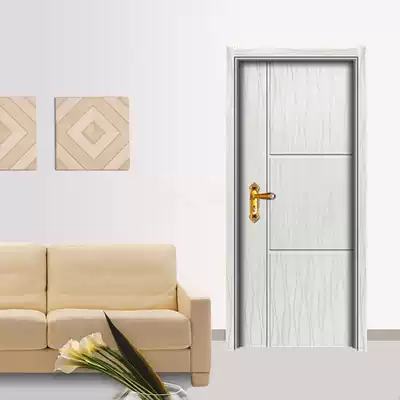 Factory direct sales custom interior door low-carbon paint-free door room door solid wood composite door Bedroom solid wood composite door