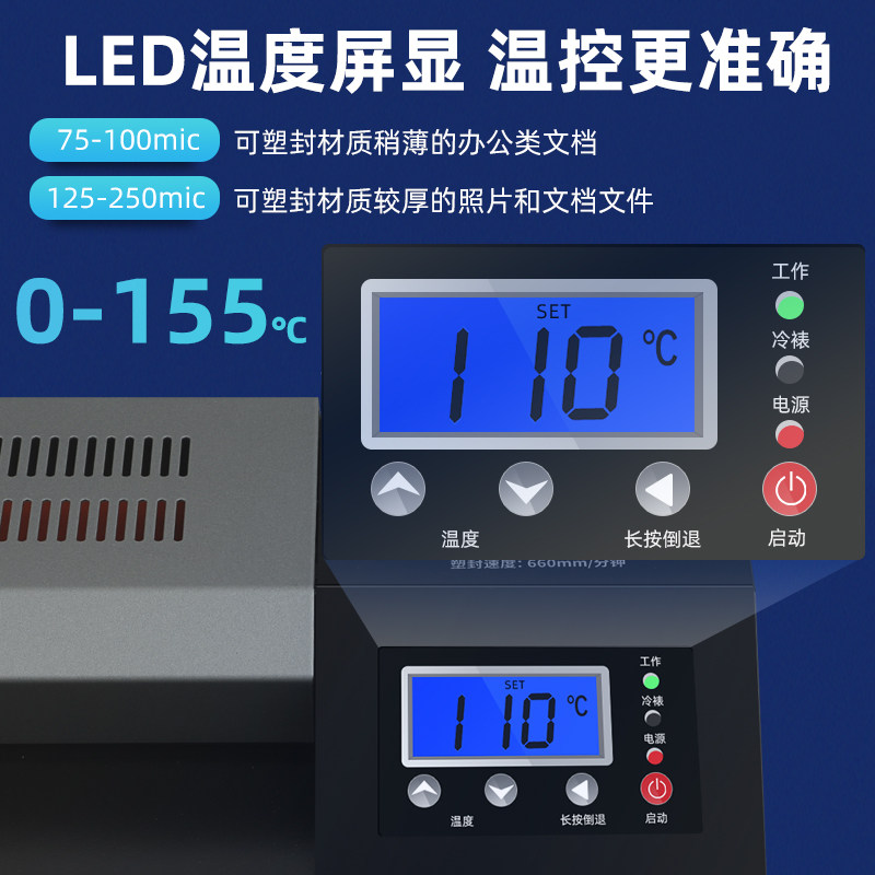 Good 496 Laminating Machine A2 Laminator 4K Photo Laminator 8K Photo Film Laminator Document Laminator A3/A4 Certificate Protective Film Large Format Laminating Machine Film Laminator Lamination Machine