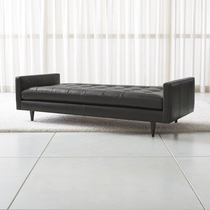 Nordic leather art bed tail stool living room clothing store no backrest leather small sofa bed pedal stool cloakroom stool