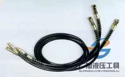 Hydraulic tool high pressure oil pipe hose rubber pipe with ZG3 8 joint internal and external thread 70MPA hydraulic oil pipe
