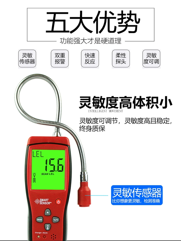 Báo động phát hiện khí dễ cháy Xima máy dò rò rỉ khí máy dò khí dễ cháy kiểm tra rò rỉ khí tự nhiên