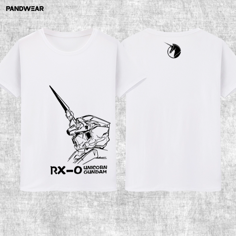Panwei Mobile Suit Gundam UC UNICORN Unicorn Tianda Dada Men Mặc áo thun ngắn tay cotton - Áo phông dài