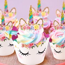 Rainbow Unicorn Cupcake Wrappers Cake Topper Unicorn